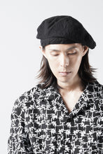 Load image into Gallery viewer, Y's for men x MASSES ADJUSTABLE BERET / SHRINK SERGE (BLACK)