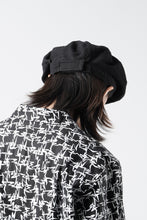Load image into Gallery viewer, Y's for men x MASSES ADJUSTABLE BERET / SHRINK SERGE (BLACK)