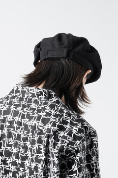 Load image into Gallery viewer, Y's for men x MASSES ADJUSTABLE BERET / SHRINK SERGE (BLACK)