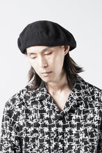 Load image into Gallery viewer, Y's for men x MASSES ADJUSTABLE BERET / SHRINK SERGE (BLACK)
