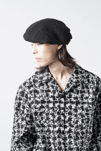 Load image into Gallery viewer, Y's for men x MASSES ADJUSTABLE BERET / SHRINK SERGE (BLACK)