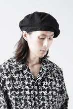 Load image into Gallery viewer, Y's for men x MASSES ADJUSTABLE BERET / SHRINK SERGE (BLACK)