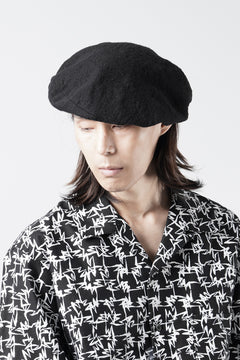 Load image into Gallery viewer, Y's for men x MASSES ADJUSTABLE BERET / SHRINK SERGE (BLACK)