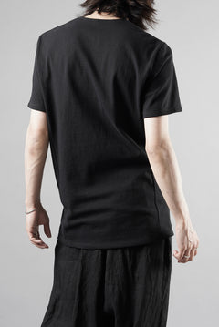 画像をギャラリービューアに読み込む, black crow x LOOM exclusive short sleeve tops / 20/1 Loop wheeled Cotton Jersey (BLACK)