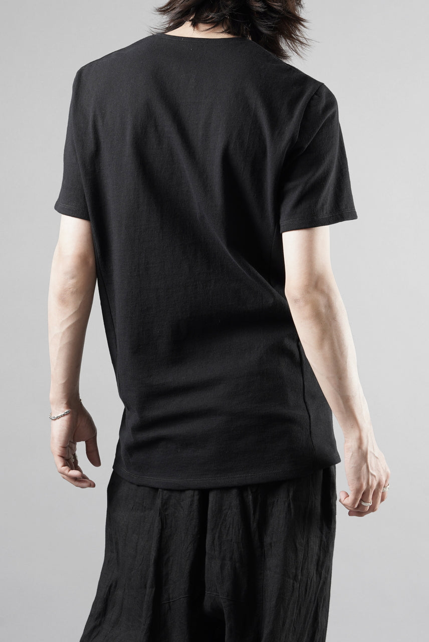 画像をギャラリービューアに読み込む, black crow x LOOM exclusive short sleeve tops / 20/1 Loop wheeled Cotton Jersey (BLACK)