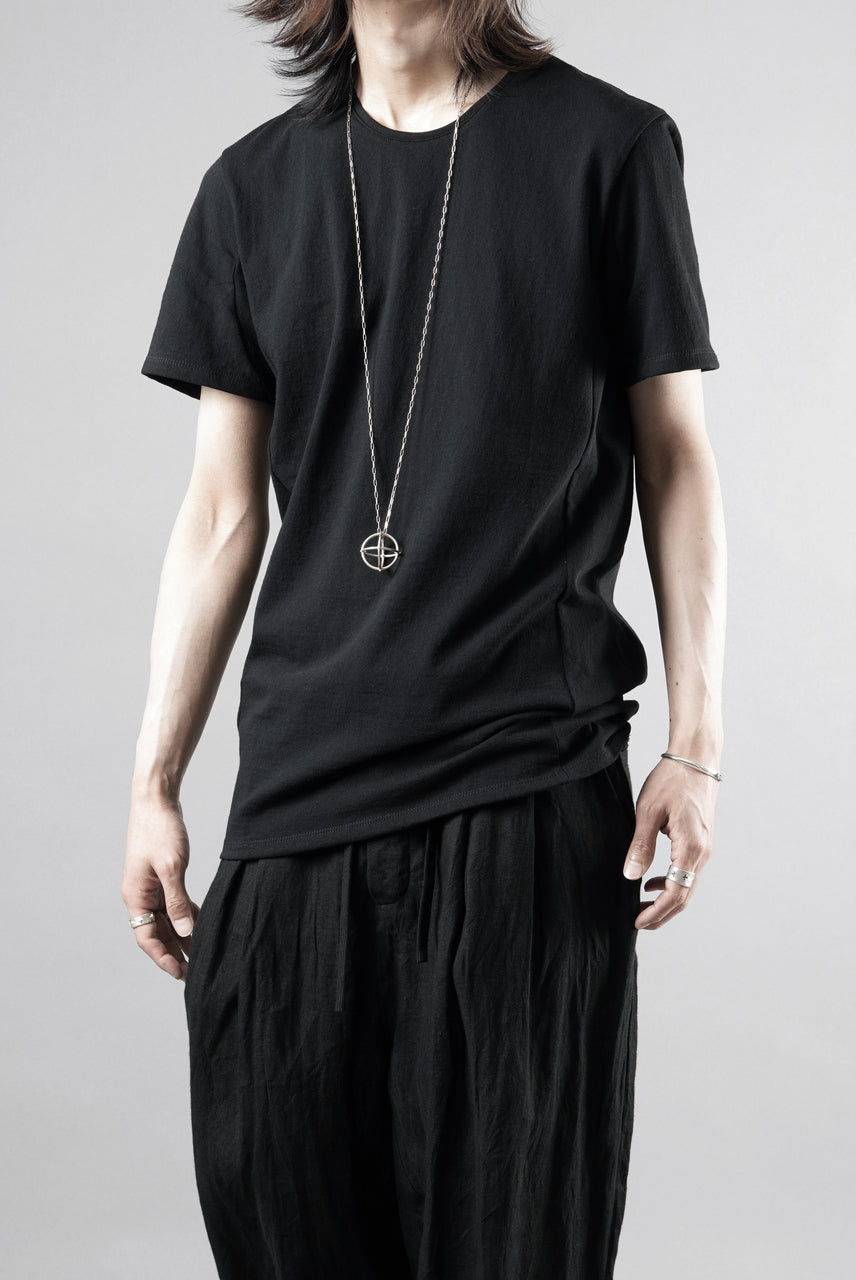 画像をギャラリービューアに読み込む, black crow x LOOM exclusive short sleeve tops / 20/1 Loop wheeled Cotton Jersey (BLACK)