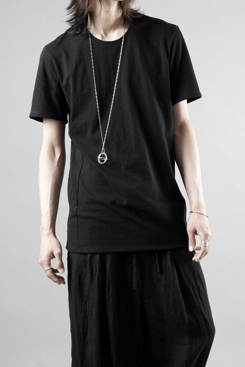 画像をギャラリービューアに読み込む, black crow x LOOM exclusive short sleeve tops / 20/1 Loop wheeled Cotton Jersey (BLACK)
