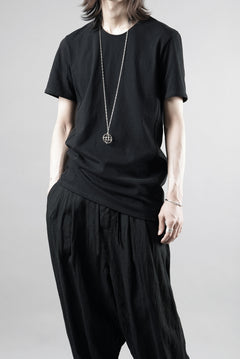 画像をギャラリービューアに読み込む, black crow x LOOM exclusive short sleeve tops / 20/1 Loop wheeled Cotton Jersey (BLACK)