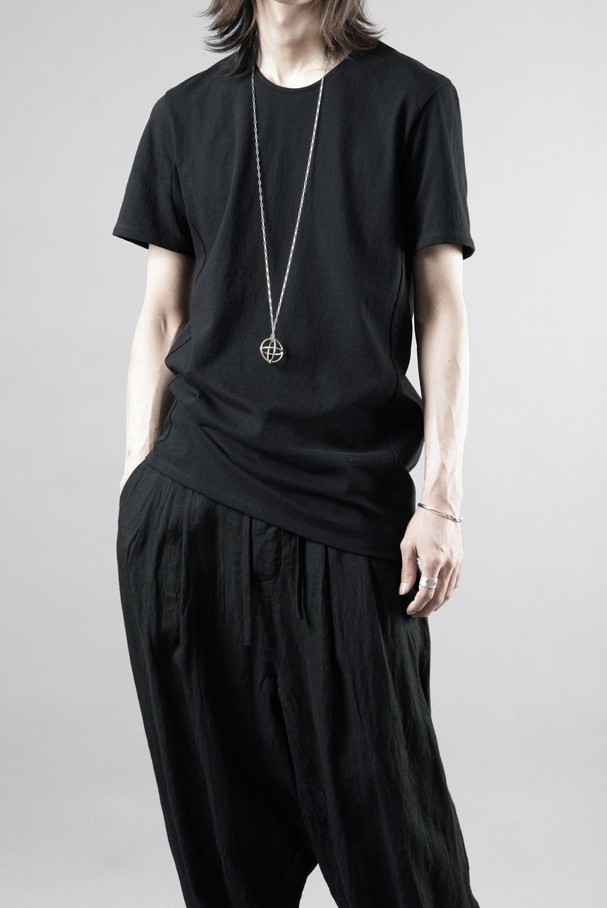 画像をギャラリービューアに読み込む, black crow x LOOM exclusive short sleeve tops / 20/1 Loop wheeled Cotton Jersey (BLACK)