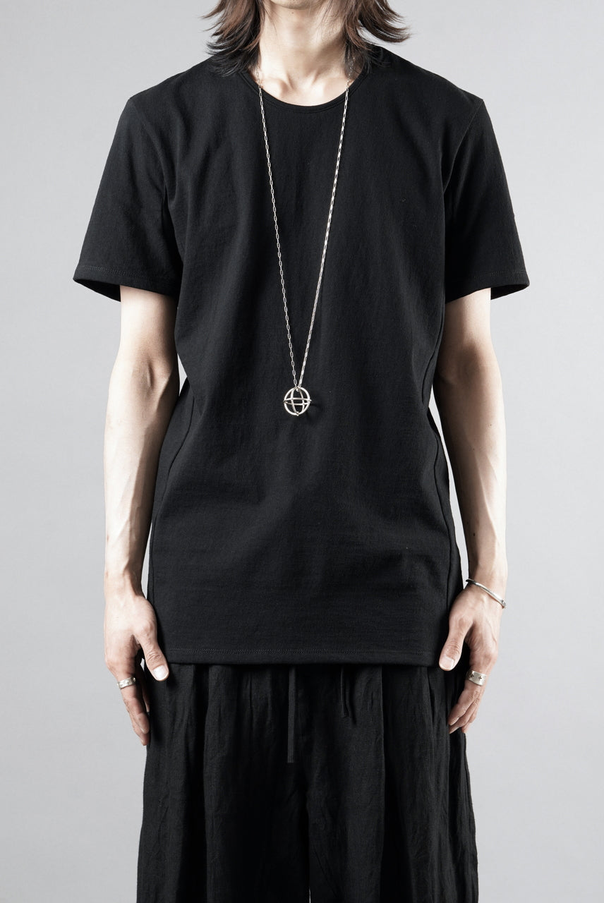 画像をギャラリービューアに読み込む, black crow x LOOM exclusive short sleeve tops / 20/1 Loop wheeled Cotton Jersey (BLACK)