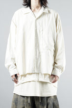 画像をギャラリービューアに読み込む, F/CE. RECYCLE OPEN COLLAR SHIRT (IVORY STRIPE)
