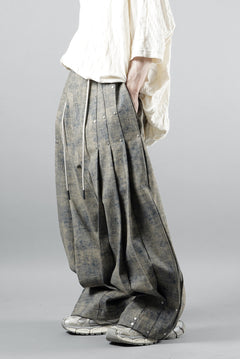 画像をギャラリービューアに読み込む, A.F ARTEFACT PLEATS TUCK WIDE PANTS / BLENDED SHADES DENIM (STEEL BLUE)