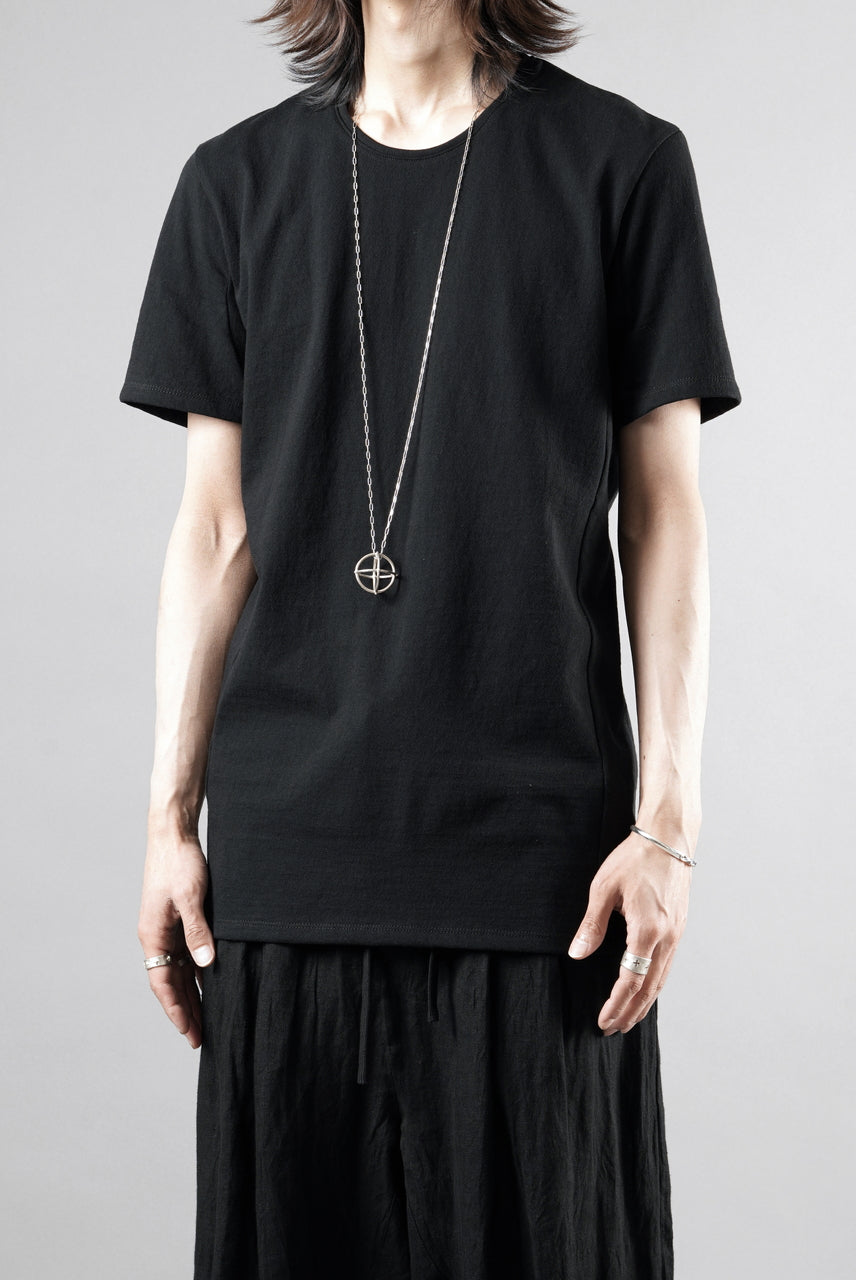 画像をギャラリービューアに読み込む, black crow x LOOM exclusive short sleeve tops / 20/1 Loop wheeled Cotton Jersey (BLACK)