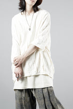 画像をギャラリービューアに読み込む, A.F ARTEFACT GRADIENT PLAID PATTERN DOLMAN TEE (CREAM)