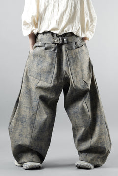 画像をギャラリービューアに読み込む, A.F ARTEFACT PLEATS TUCK WIDE PANTS / BLENDED SHADES DENIM (STEEL BLUE)