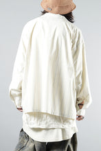 画像をギャラリービューアに読み込む, F/CE. RECYCLE OPEN COLLAR SHIRT (IVORY STRIPE)