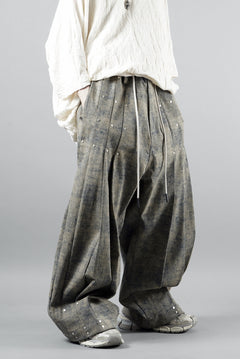 画像をギャラリービューアに読み込む, A.F ARTEFACT PLEATS TUCK WIDE PANTS / BLENDED SHADES DENIM (STEEL BLUE)