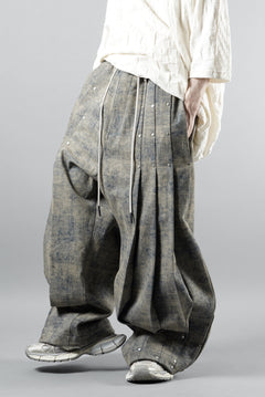 画像をギャラリービューアに読み込む, A.F ARTEFACT PLEATS TUCK WIDE PANTS / BLENDED SHADES DENIM (STEEL BLUE)