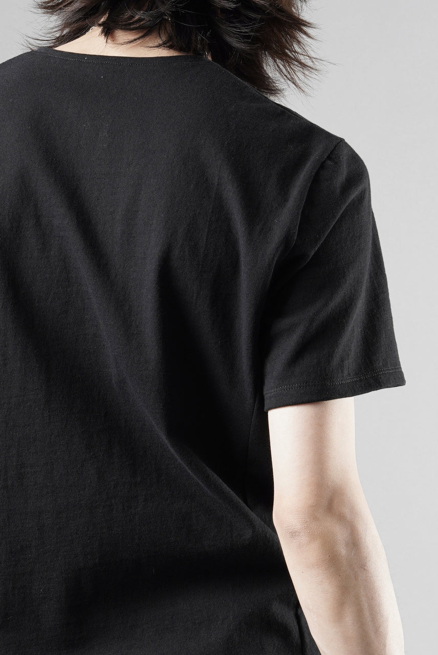 画像をギャラリービューアに読み込む, black crow x LOOM exclusive short sleeve tops / 20/1 Loop wheeled Cotton Jersey (BLACK)