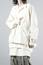 画像をギャラリービューアに読み込む, F/CE. RECYCLE OPEN COLLAR SHIRT (IVORY STRIPE)