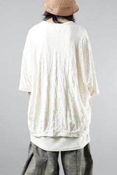画像をギャラリービューアに読み込む, A.F ARTEFACT GRADIENT PLAID PATTERN DOLMAN TEE (CREAM)