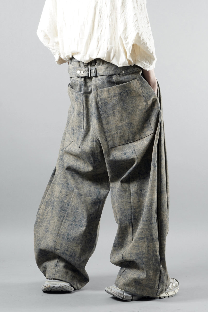 画像をギャラリービューアに読み込む, A.F ARTEFACT PLEATS TUCK WIDE PANTS / BLENDED SHADES DENIM (STEEL BLUE)