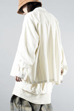 画像をギャラリービューアに読み込む, F/CE. RECYCLE OPEN COLLAR SHIRT (IVORY STRIPE)