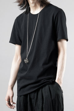 画像をギャラリービューアに読み込む, black crow x LOOM exclusive short sleeve tops / 20/1 Loop wheeled Cotton Jersey (BLACK)