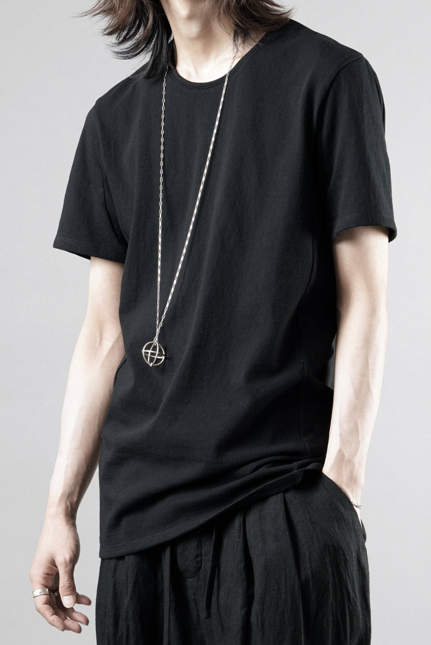 画像をギャラリービューアに読み込む, black crow x LOOM exclusive short sleeve tops / 20/1 Loop wheeled Cotton Jersey (BLACK)