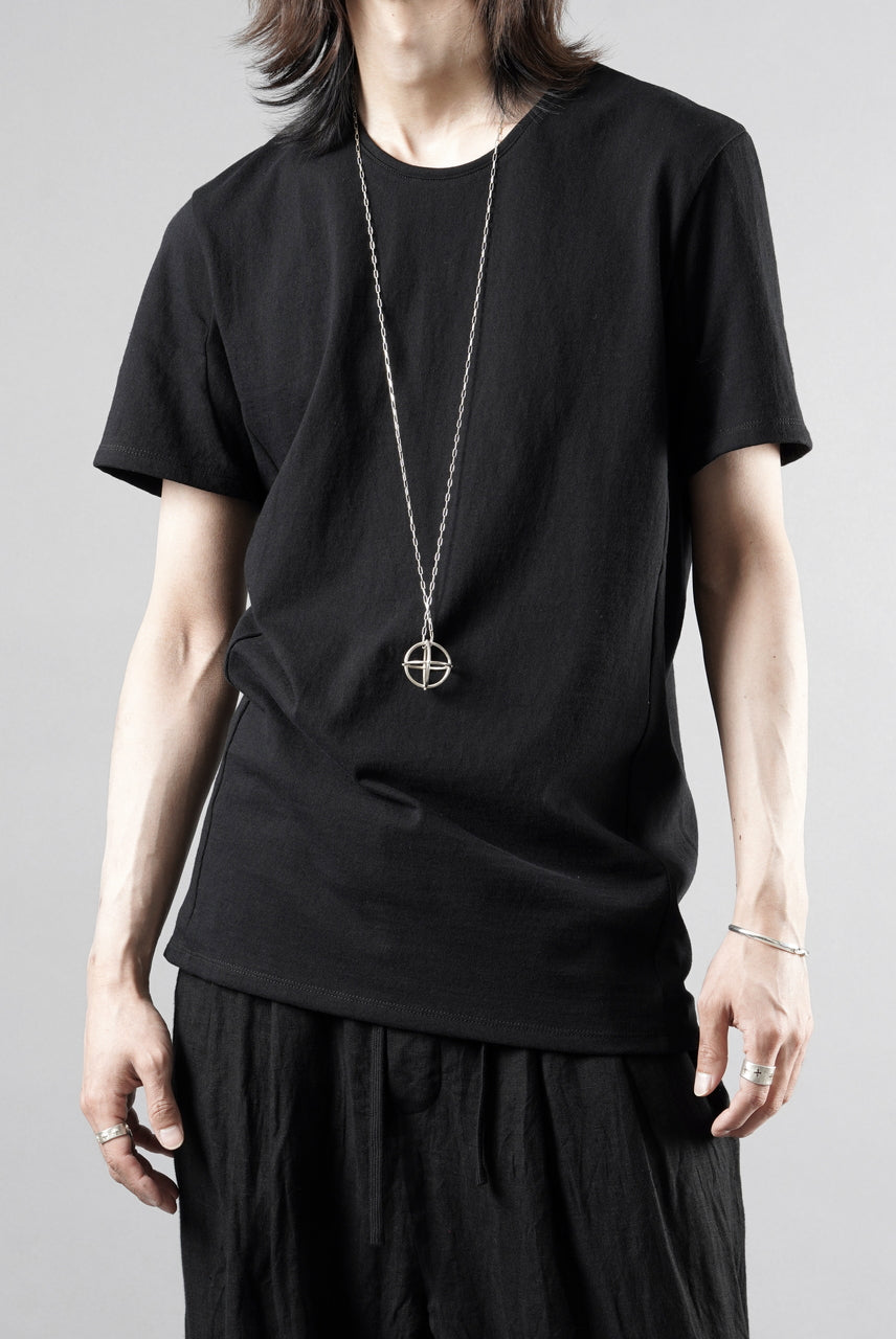 画像をギャラリービューアに読み込む, black crow x LOOM exclusive short sleeve tops / 20/1 Loop wheeled Cotton Jersey (BLACK)