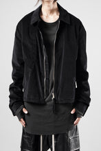 Load image into Gallery viewer, thom/krom TRUCKER JACKET / VELVET STRETCH (BLACK)