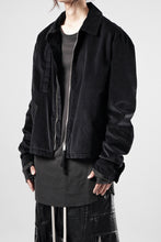 Load image into Gallery viewer, thom/krom TRUCKER JACKET / VELVET STRETCH (BLACK)
