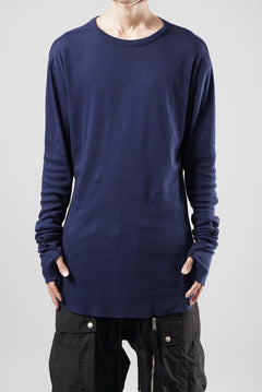 画像をギャラリービューアに読み込む, thom/krom OUTSIDE SEAMS LONG SLEEVE T-SHIRT / LIGHT &amp; SOFT RIB COTTON (ECLIPSE BLUE)