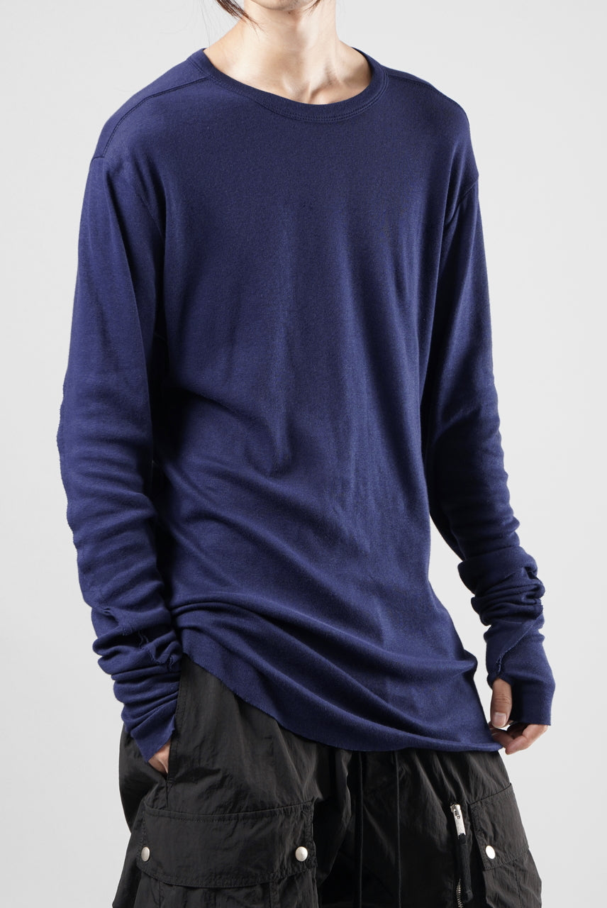 画像をギャラリービューアに読み込む, thom/krom OUTSIDE SEAMS LONG SLEEVE T-SHIRT / LIGHT &amp; SOFT RIB COTTON (ECLIPSE BLUE)