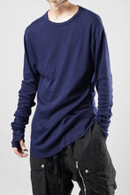 画像をギャラリービューアに読み込む, thom/krom OUTSIDE SEAMS LONG SLEEVE T-SHIRT / LIGHT &amp; SOFT RIB COTTON (ECLIPSE BLUE)