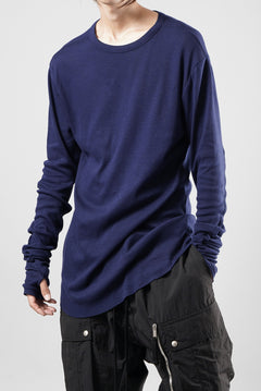 画像をギャラリービューアに読み込む, thom/krom OUTSIDE SEAMS LONG SLEEVE T-SHIRT / LIGHT &amp; SOFT RIB COTTON (ECLIPSE BLUE)