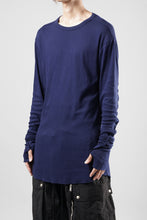 画像をギャラリービューアに読み込む, thom/krom OUTSIDE SEAMS LONG SLEEVE T-SHIRT / LIGHT &amp; SOFT RIB COTTON (ECLIPSE BLUE)