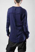 画像をギャラリービューアに読み込む, thom/krom OUTSIDE SEAMS LONG SLEEVE T-SHIRT / LIGHT &amp; SOFT RIB COTTON (ECLIPSE BLUE)