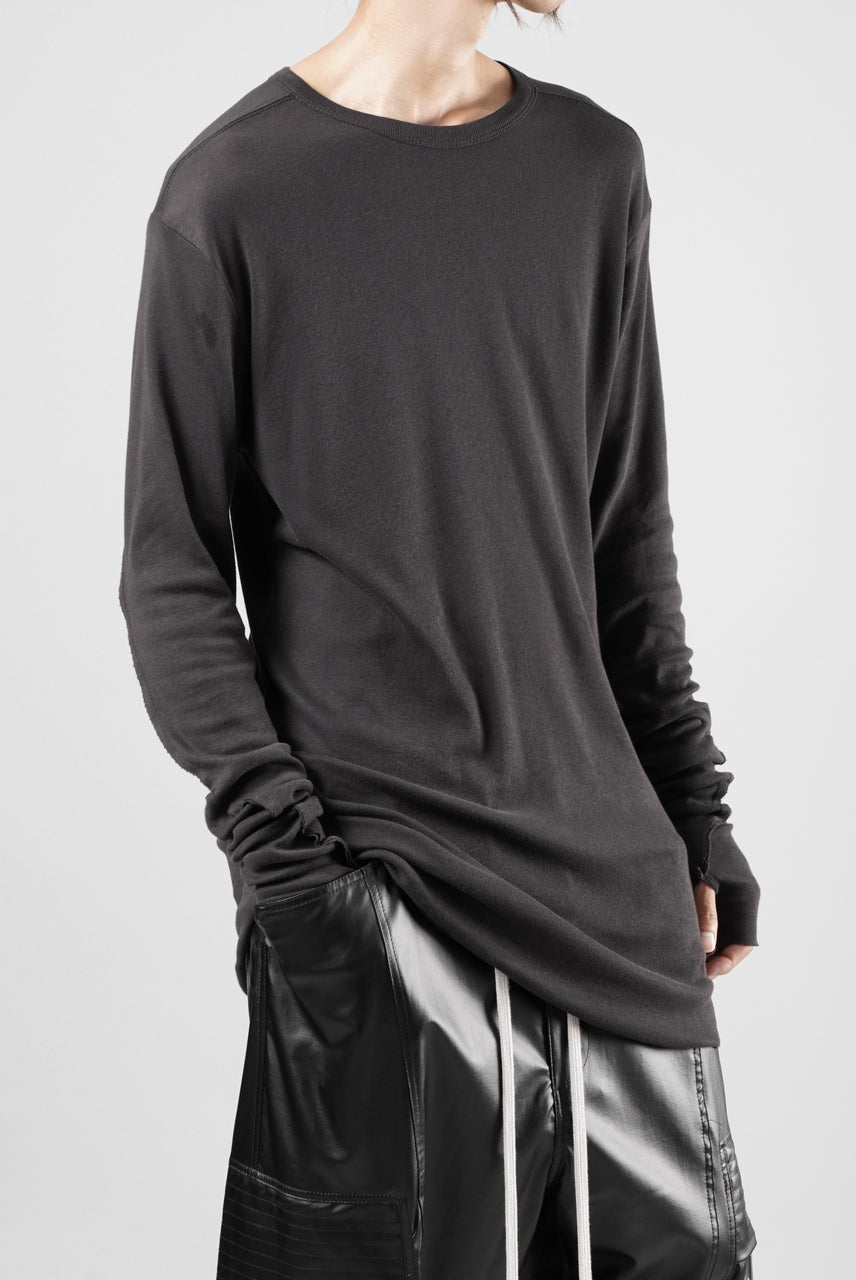 画像をギャラリービューアに読み込む, thom/krom OUTSIDE SEAMS LONG SLEEVE T-SHIRT / LIGHT &amp; SOFT RIB COTTON (COLD BROWN)