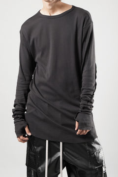 画像をギャラリービューアに読み込む, thom/krom OUTSIDE SEAMS LONG SLEEVE T-SHIRT / LIGHT &amp; SOFT RIB COTTON (COLD BROWN)