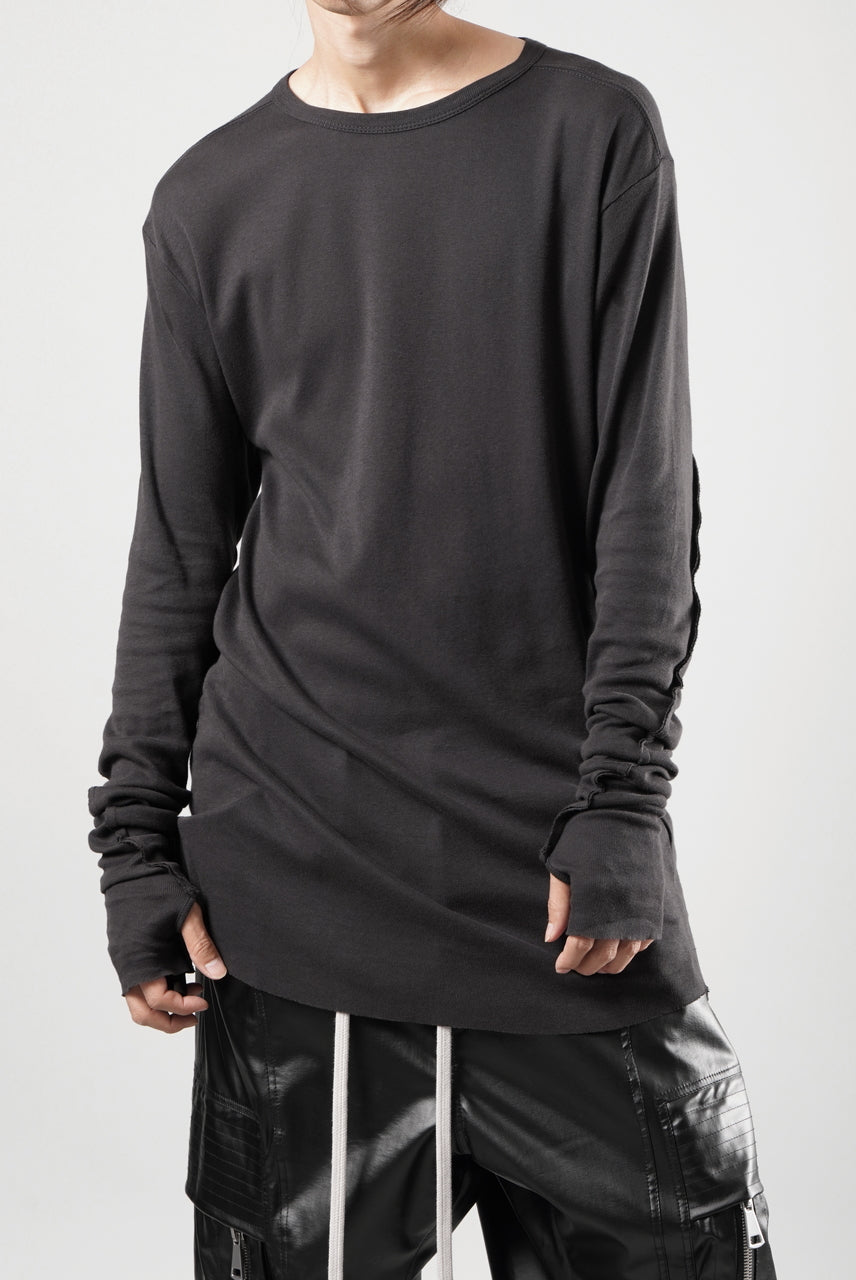 画像をギャラリービューアに読み込む, thom/krom OUTSIDE SEAMS LONG SLEEVE T-SHIRT / LIGHT &amp; SOFT RIB COTTON (COLD BROWN)