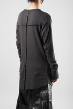 画像をギャラリービューアに読み込む, thom/krom OUTSIDE SEAMS LONG SLEEVE T-SHIRT / LIGHT &amp; SOFT RIB COTTON (COLD BROWN)