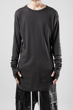 画像をギャラリービューアに読み込む, thom/krom OUTSIDE SEAMS LONG SLEEVE T-SHIRT / LIGHT &amp; SOFT RIB COTTON (COLD BROWN)