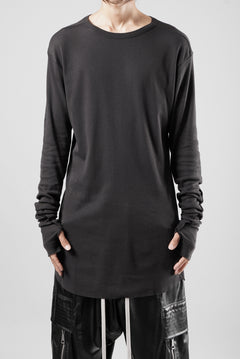 画像をギャラリービューアに読み込む, thom/krom OUTSIDE SEAMS LONG SLEEVE T-SHIRT / LIGHT &amp; SOFT RIB COTTON (COLD BROWN)