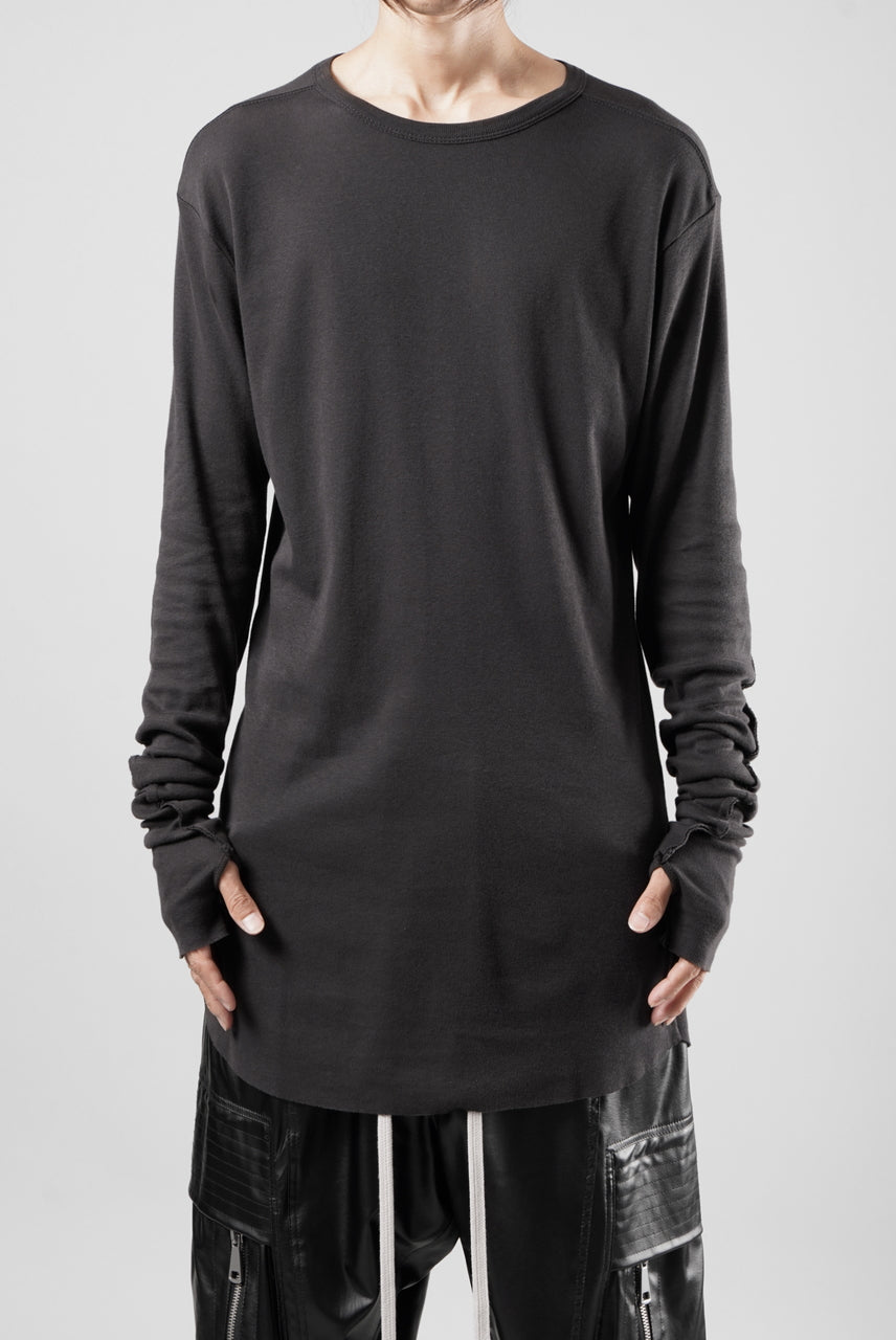 画像をギャラリービューアに読み込む, thom/krom OUTSIDE SEAMS LONG SLEEVE T-SHIRT / LIGHT &amp; SOFT RIB COTTON (COLD BROWN)