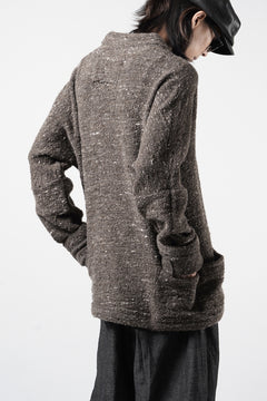 画像をギャラリービューアに読み込む, KLASICA "LIM" POCKET MOCK NECK JUMPER / NATURAL COLORED SHEEP NON DYED WOOL JERSEY (TAUPE)