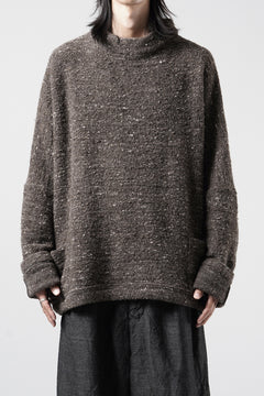 画像をギャラリービューアに読み込む, KLASICA "LIM" POCKET MOCK NECK JUMPER / NATURAL COLORED SHEEP NON DYED WOOL JERSEY (TAUPE)