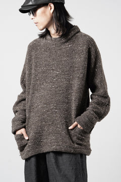 画像をギャラリービューアに読み込む, KLASICA "LIM" POCKET MOCK NECK JUMPER / NATURAL COLORED SHEEP NON DYED WOOL JERSEY (TAUPE)