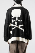 Load image into Gallery viewer, mastermind JAPAN CASHMERE TWEED CARDIGAN (BLACK)