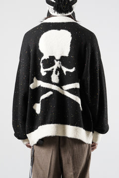 Load image into Gallery viewer, mastermind JAPAN CASHMERE TWEED CARDIGAN (BLACK)